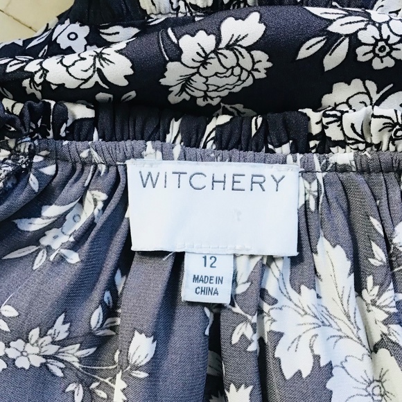 WITCHERY size 12 silky soft maxi dress in purple with white floral pattern - Picture 6 of 8